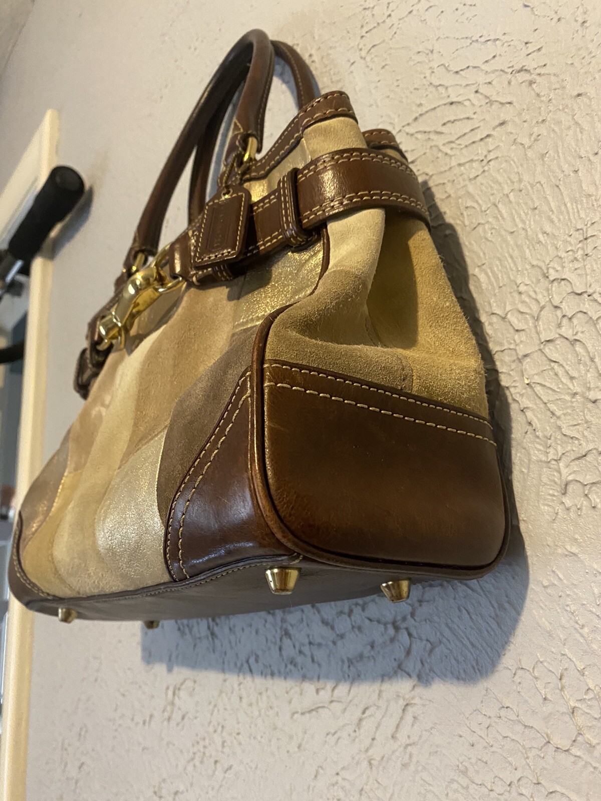 Coach Patchwork Hampton Leather and Suede Tote Ha… - image 4