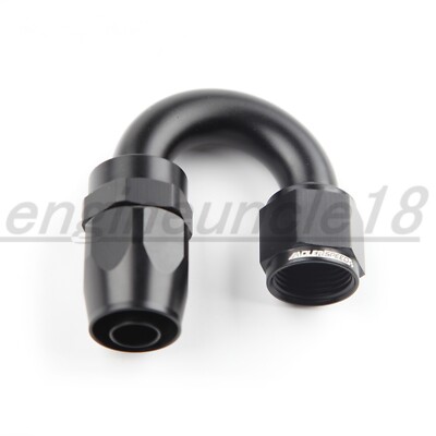 US SHIP 180 Degree -10AN AN10 Aluminum Hose End Fuel Fitting Adapter Black