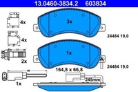 ATE 13.0460-3834.2 Bremsbelagsatz, Scheibenbremse FüR Ford