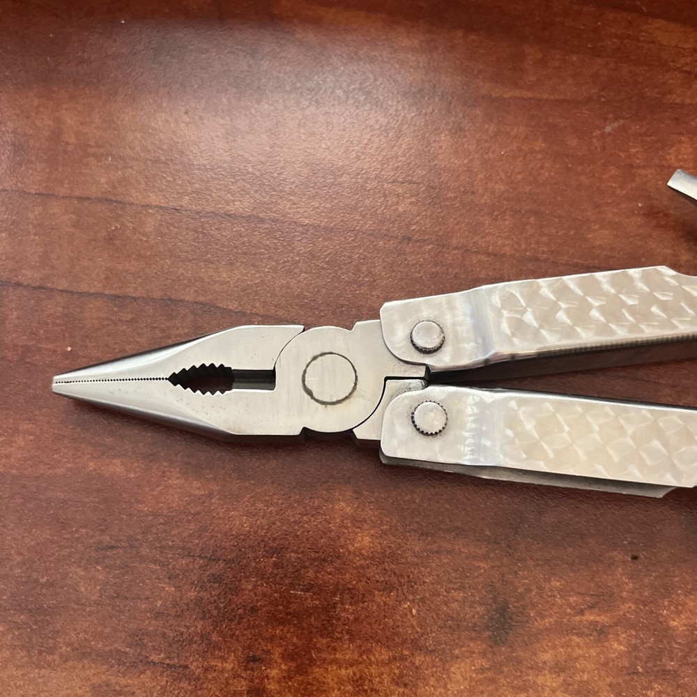 Stainless Steel Multi-Tool Pocket Knife with Durable Silver Finish