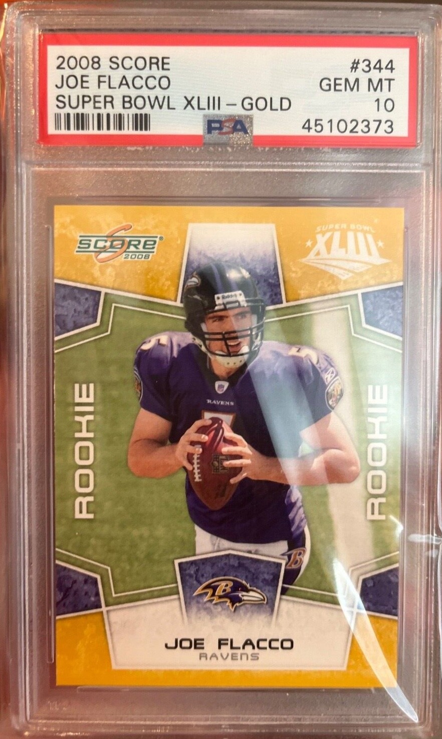 Joe Flacco Score #344 Super Bowl XLIII-Gold