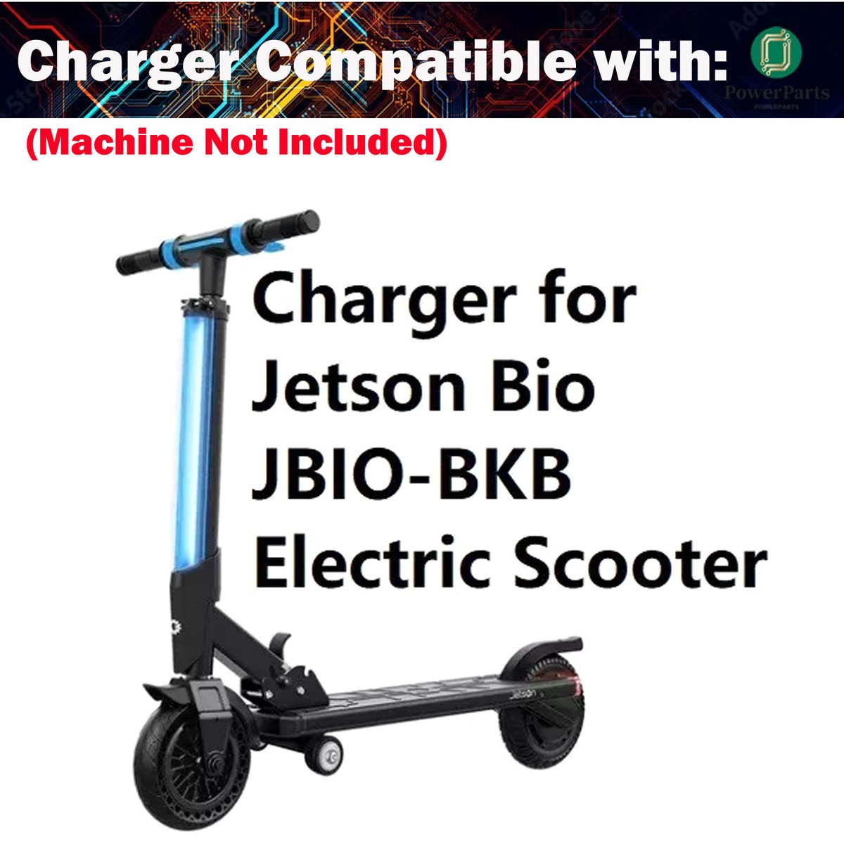 Smart AC Adapter Charger For Jetson Bio JBIO-BKB Electric Scooter