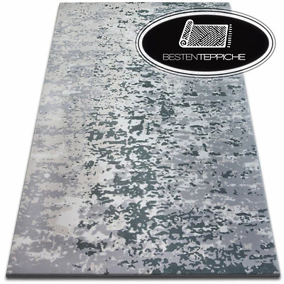 Tapis Moderne En Acrylique Tissé Très Épais Et Dense BEYAZIT Bleu Rectangulaire - Photo 1/4