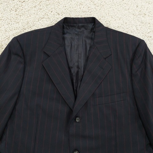 Canali Suit, Super 150’s Wool Black Striped 2 Piece, Blazer 54R/44R, Pants 38x30 - Picture 12 of 24