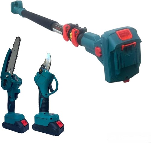 Kit Potatura Motosega 6"+ Forbice + 2 Batteria 48V Asta Telescopica - Foto 2 di 5
