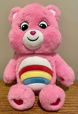 14" Pink Rainbow Care Bear Plush Stuffed Animal 2020 Unlock Magic Basic Fun