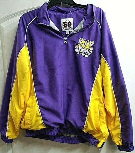 LSU TIGERS 1/4 ZIP PULL OVER WIND 