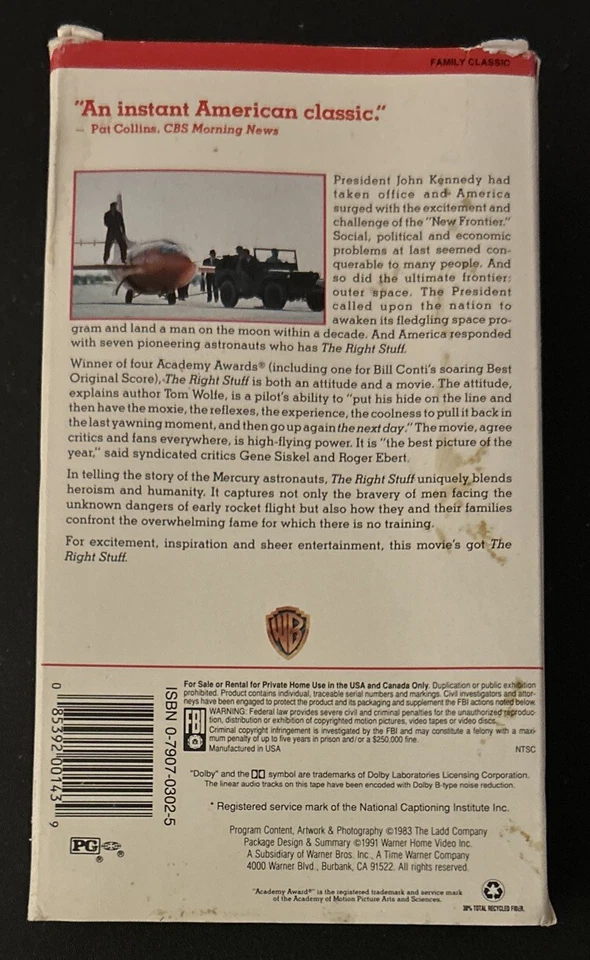 The Right Stuff How The Future Began VHS 2-Tape Set Charles Frank Scott Glenn - Image 4 of 4