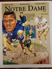 Oct 12, 1991 Notre Dame vs Pittsburgh - Official Football Program (MH128)
