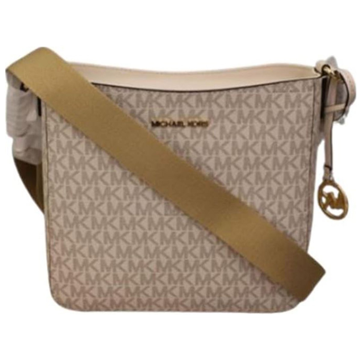 マイケルコース ショルダーバッグ 35S4GTVC5B LTCRMMULTI Michael Kors Small Leather Crossbody Bag (Light Cream