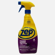 Zep FOAMING SHOWER TUB & TILE Cleaner 32 oz Soap Scum Calcium Limescale ZUPFTT32