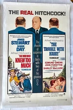 "THE REAL HITCHCOCK" – Combo film release - R-1963 – Orig. 1-Sheet, Linen-Backed
