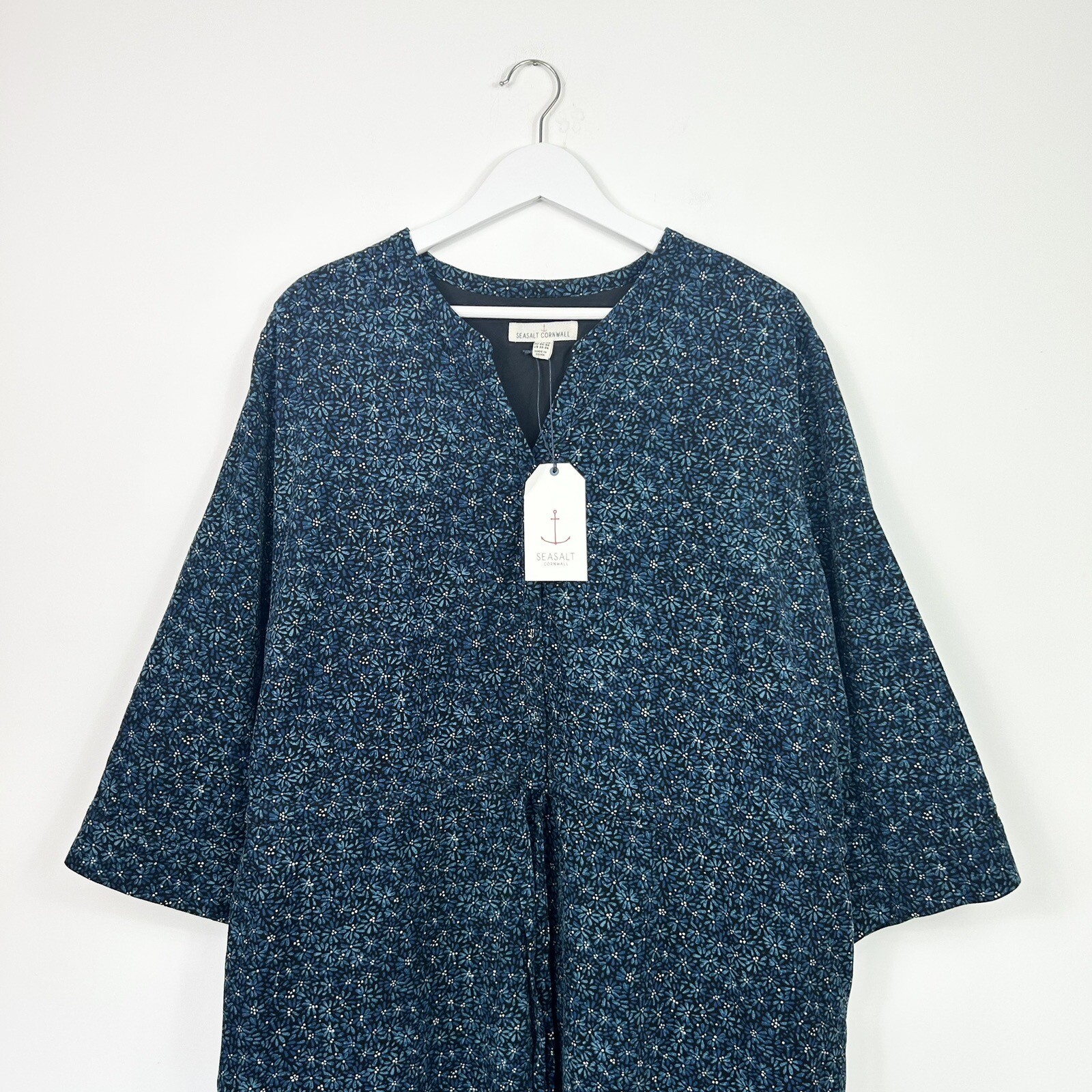 Seasalt Merrose Corduroy Midi Dress Plus Size 2628 Black Blue Floral RRP £85 eBay