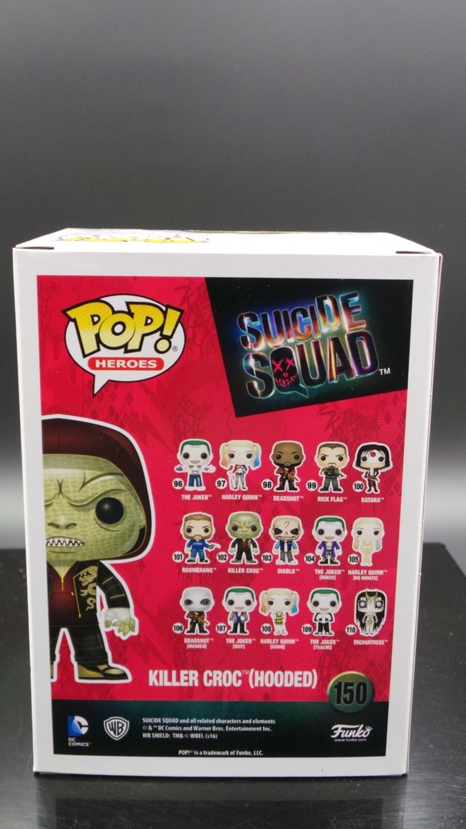 FunkoPop！150 KILER CROC hooded Funko Suicide Squad POP Heroes Killer Croc Hooded Exclusive