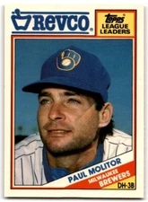 1988 TOPPS REVCO LEAGUE LEADERS PAUL MOLITOR MILWAUKEE BREWERS #20