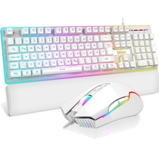 Gaming Tastatur Maus Set RGB Leuchtkraft ergo...