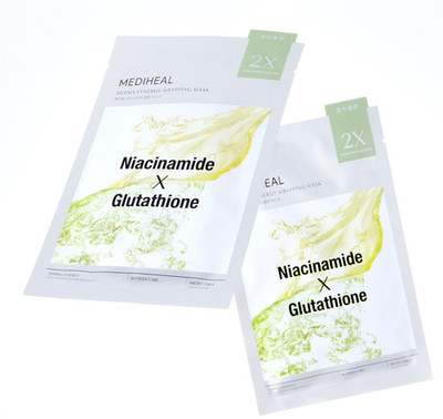 MEDIHEAL Niacinamide Glutathione Wrapping Mask K-Beauty Sheet Mask 4P