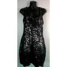 Express Black Sequin Racerback Dress Women's Medium