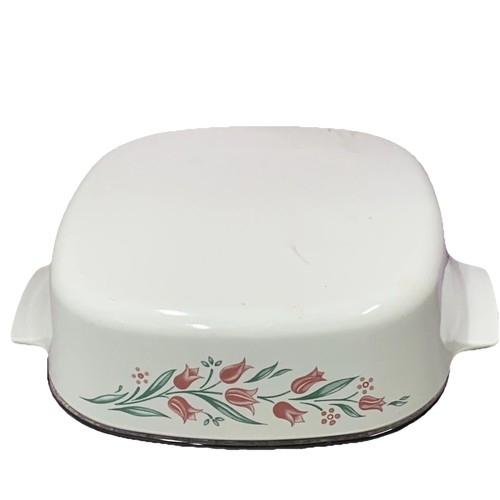 Corning Ware Rosemarie Pink Tulip - 2 QT. Casserole A-2-B & Pyrex A-9-C Lid exc. - Picture 3 of 3