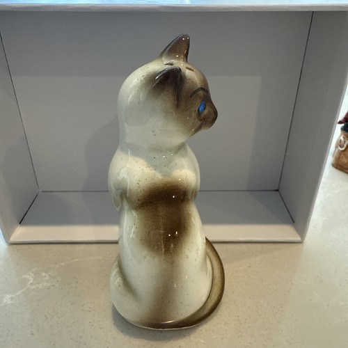 SIAMESE GATTO SALE SHAKER strass blu occhi gioiello ~ Giappone ~ vintage - Foto 4 di 8