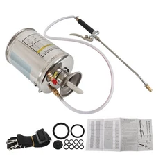 1 Gallon 4L Pump Sprayer w/ 3ft Reinforced Hose Stainless Steel Sprayer