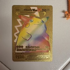 Carta Pokémon Foglio Oro Arcobaleno VMax Pikachu HP310 44/185 Stella Nera