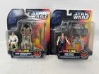 Star Wars POTF Deluxe Action Figures Luke Skywalker & Han Solo New 1996 Orange