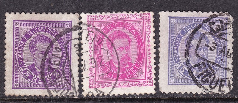 PORTUGAL^^^1882-87  x3  used  CLASSICS @xdco 517port