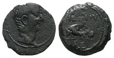 Roman Provincial Bronze Diobol - Alexandria Egypt 14-37 AD - Tiberius