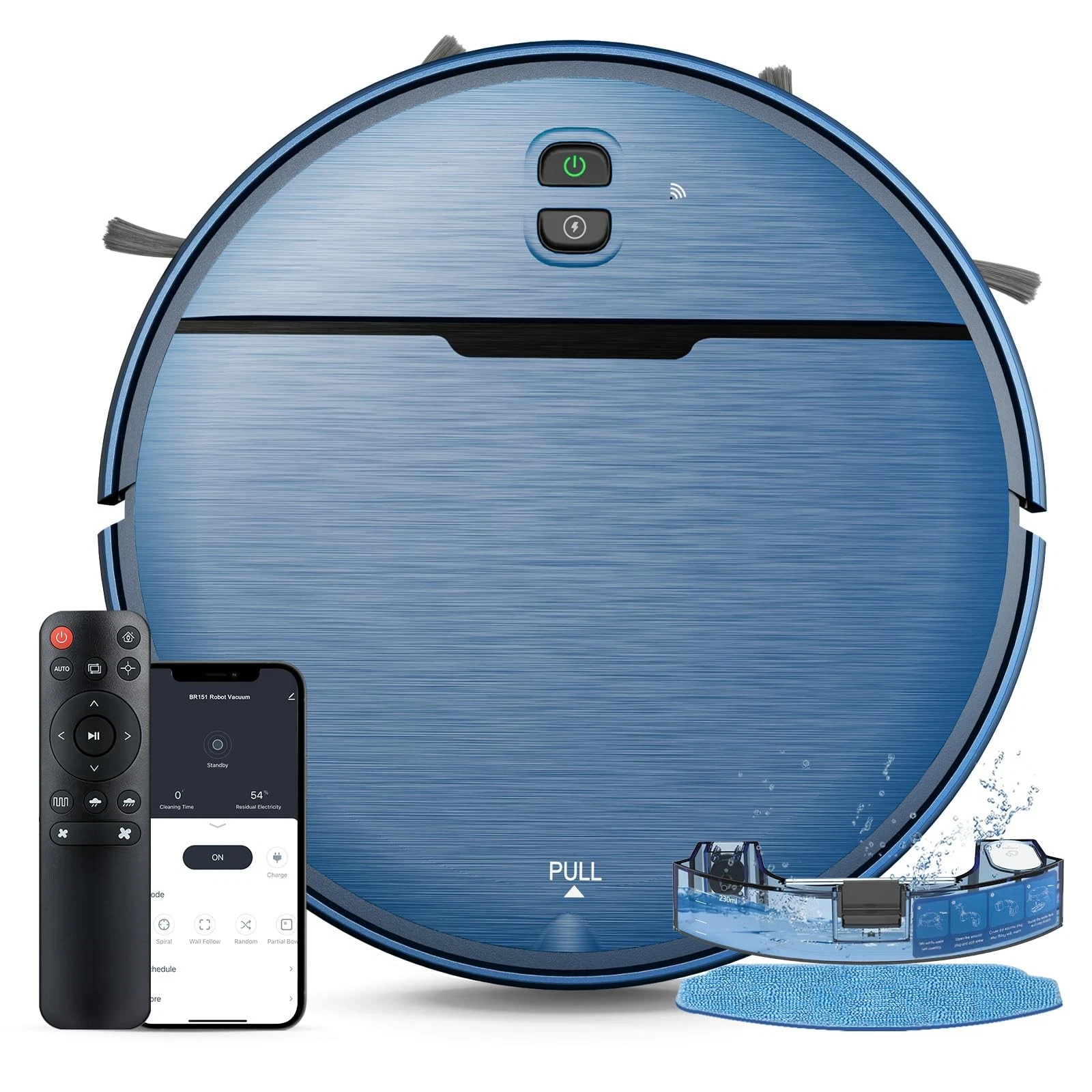 Robot Vacuum and Mop Combo 2 in 1 Robot Vacuum Cleaner WiFi App Smart Robotic