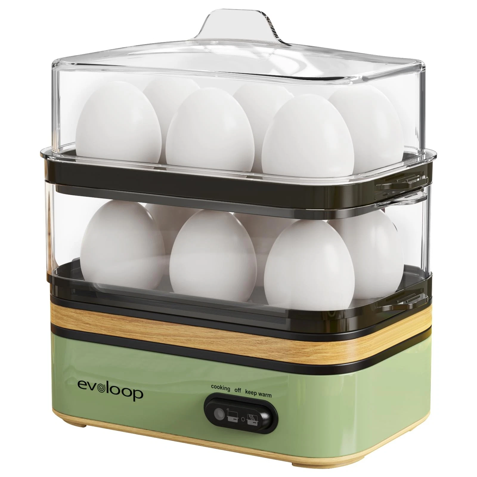 Rapid Egg Cooker Electric 12 Eggs Capacity, Soft, Medium, Hard Boiled, Poache...