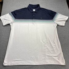 Callaway Shirt Mens 2XL Polo Short Sleeve Golf Blue Opti-Dri Performance XXL