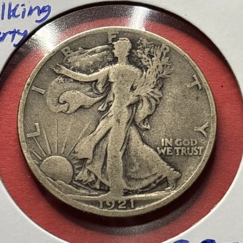 (1) Beautiful Antique 1921-S Walking Liberty Half Dollar VG-VERY GOOD BETTER DAT