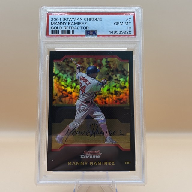 2004 Bowman Chrome Gold Refractor Manny Ramirez 25/50 #7 SP Rare