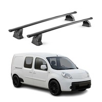 Stahl DachträGer FüR Renault Kangoo II 2007-2021 TÜV AbschließBar 2Tlg Schwarz