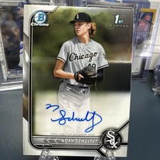 NOAH SCHULTZ - 2022 Bowman Draft - Chrome 1st Auto #CDA-NSZ White Sox
