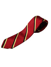 Vintage Brooks Brothers Makers Tie All Silk Striped Red 3 x 53 Repp UK Fabric