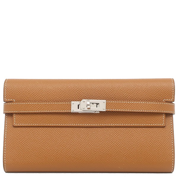Hermes Kelly Wallet Long Veau Epsom Brown 532282