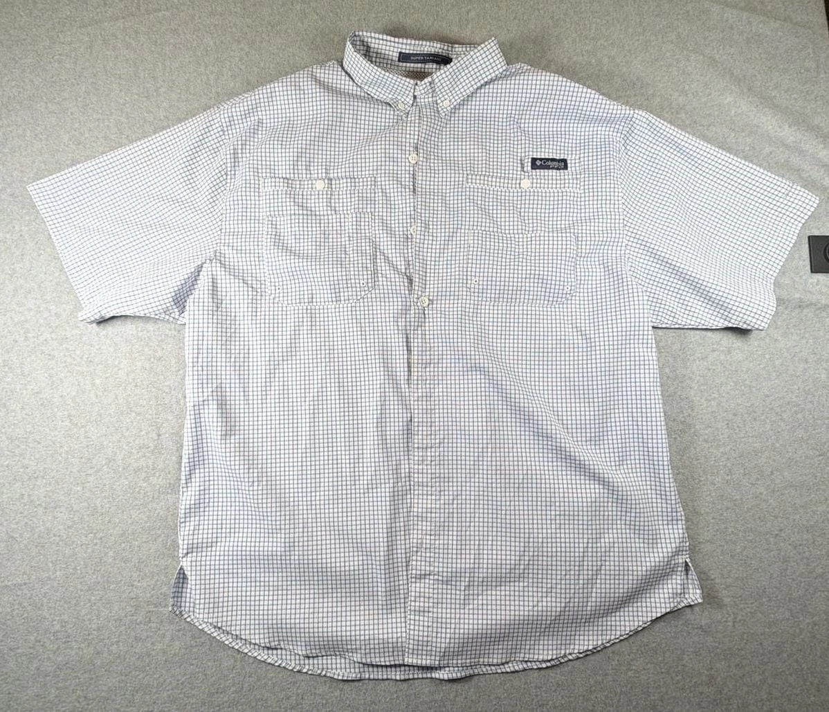 Columbia PFG Super Tamiami Short Sleeve Fishing Shirt Size XL