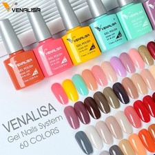Venalisa Nail Gel Polish UV LED Soak Off - Top Base Colours - UK Seller
