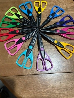 Set 12 Decorative Edge Craftsmart Scissors Scrapbooking Crafts Ambidextrous