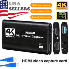 4K Audio Video Capture Card USB 3.0 HDMI Video Capture Device Full HD Recording