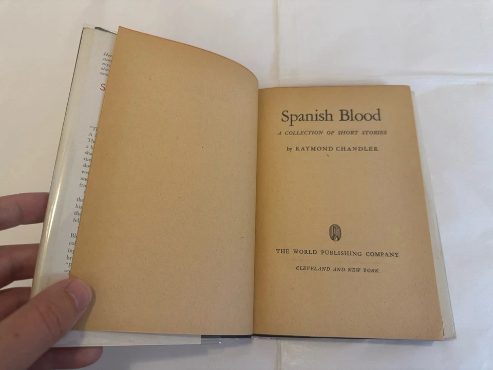 Spanish Blood, Raymond Chandler 1946 First Edition/Printing HCDJ TOWER BOOKS ED - Image 4 of 4
