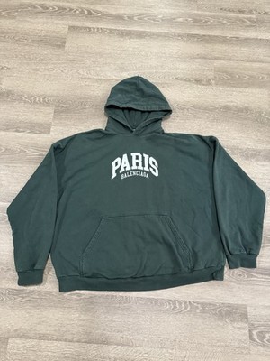 Balenciaga Cities Paris Hooded Sweatshirt Green Limited Edition