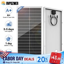 Rvpozwer 100W Watt Mono N-Type Solar Panel 18BB 25 High Conversion RV Home Car