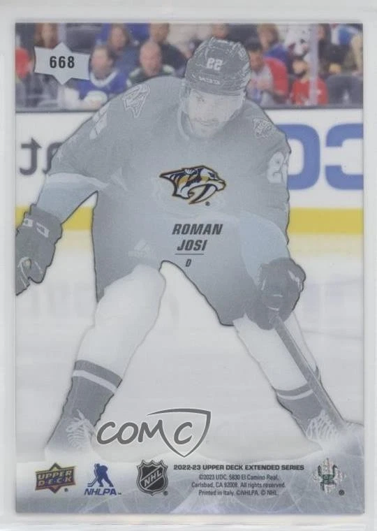 2022-23 Upper Deck Extended Series All-Star Team Clear Cut Roman Josi #668 - Image 2 of 2