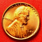 1949-P Lincoln Wheat Cent Penny GEM RED BU From an Original Bank Roll