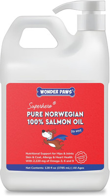 Premium Salmon Oil for Dogs  Pure Norwegian Salmon Oil High in Omega 3 EPA & DHA