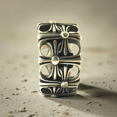 Chrome Hearts Cemetery Cross Ring 2003 Sterling Silver .925 Chrome Hearts Cemetery Cross Ring 2003 Sterling Silver .925