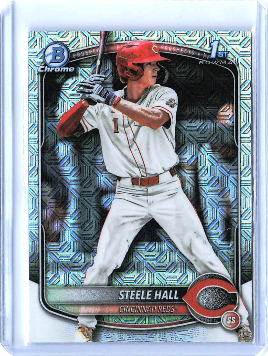 2025 Bowman Draft Steele Hall #BDC-20 Chrome Mojo Refractor Baseball Card